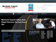 Tablet Screenshot of mechanicexpertsca.com